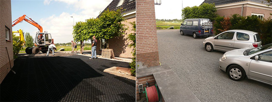 Parkeerplaats splitplaten